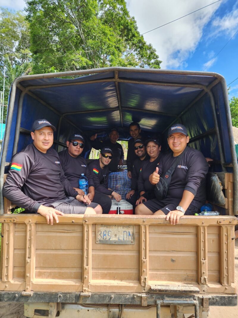 Team dans le camion