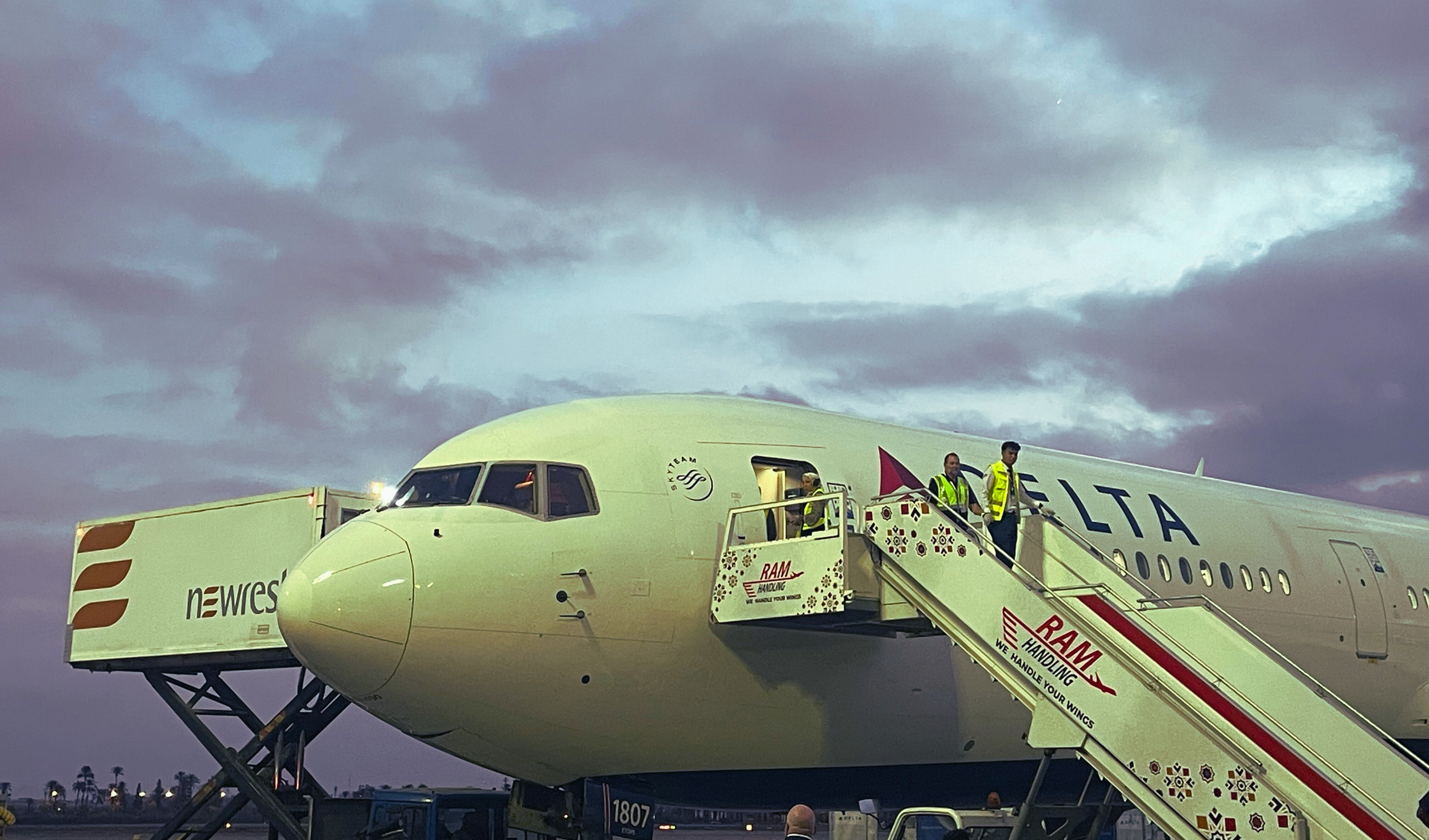 Newrest catering service between Atlanta and Marrakech